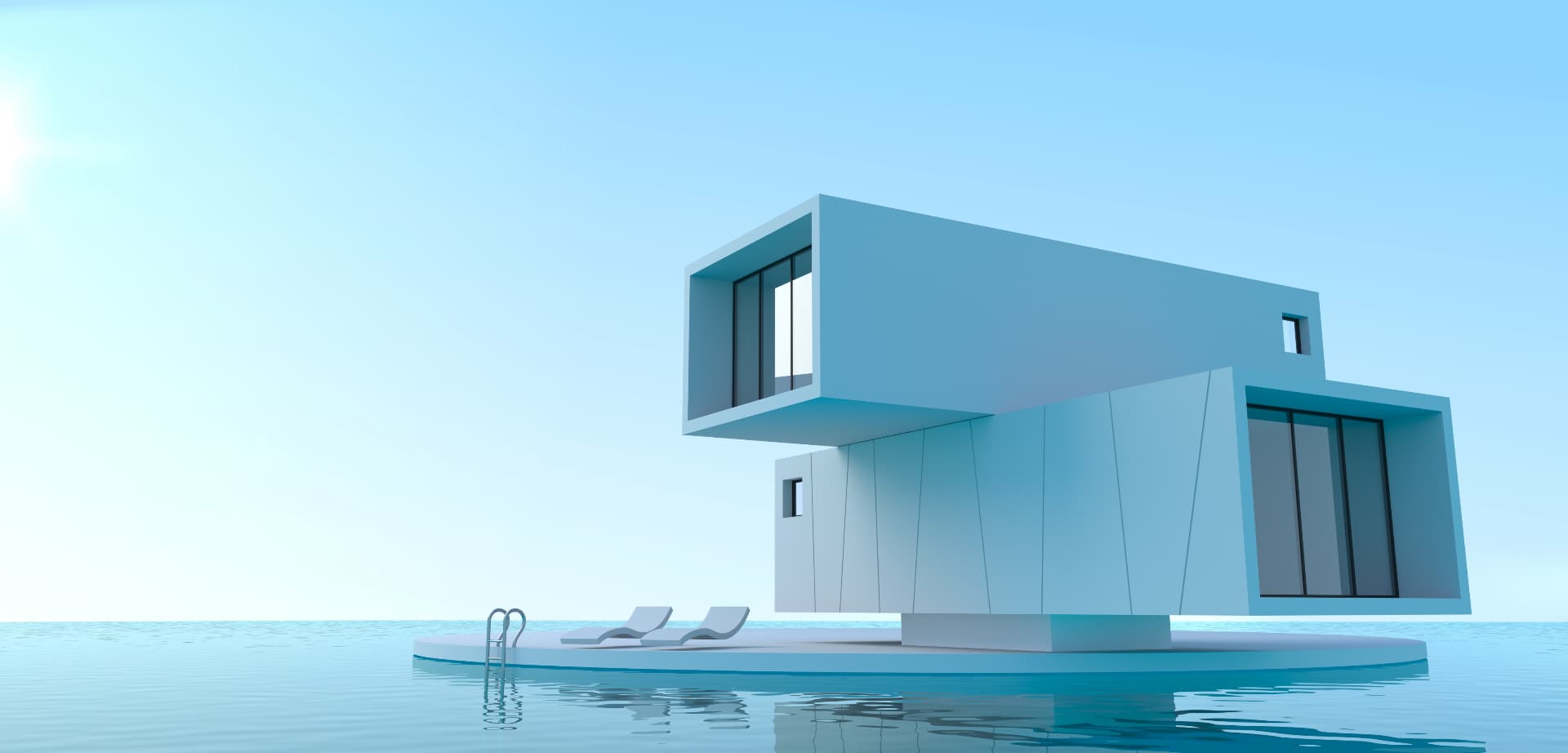 Schwimmendes Container-Haus